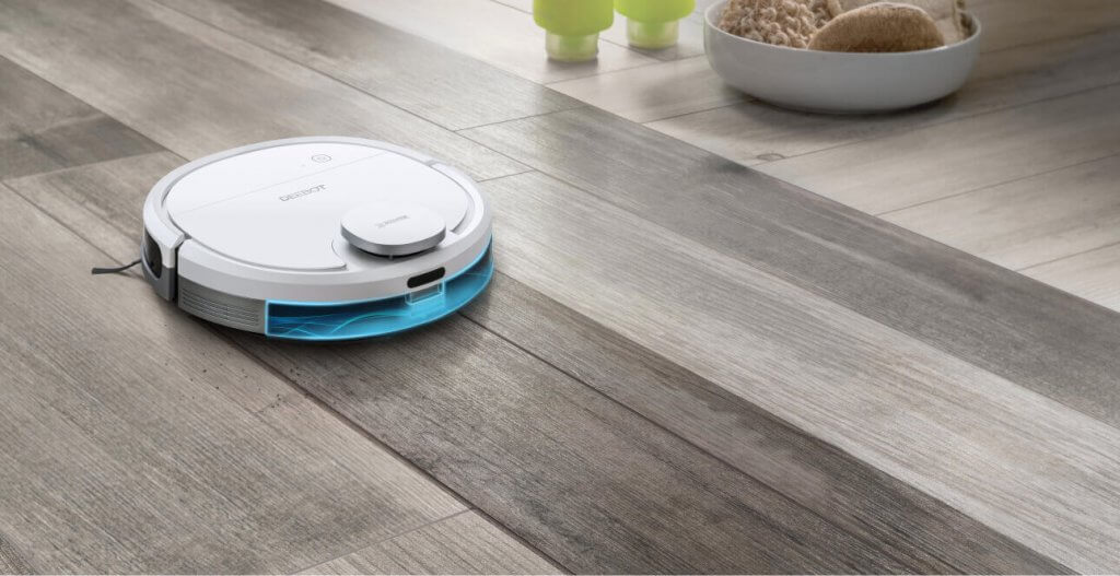 Robot mopping the floor