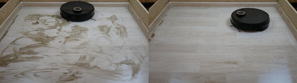 Wiping dirt with a vibration module Wiping dirt with a vibration module