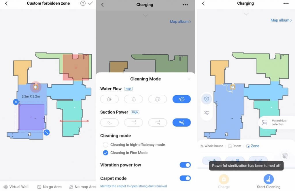 Cleaning Settings Cleaning Settings