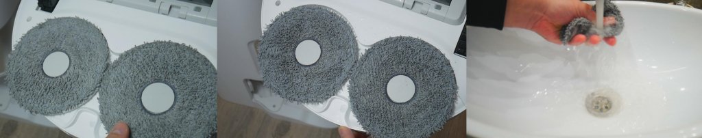 Quality of rinsing mopping pads