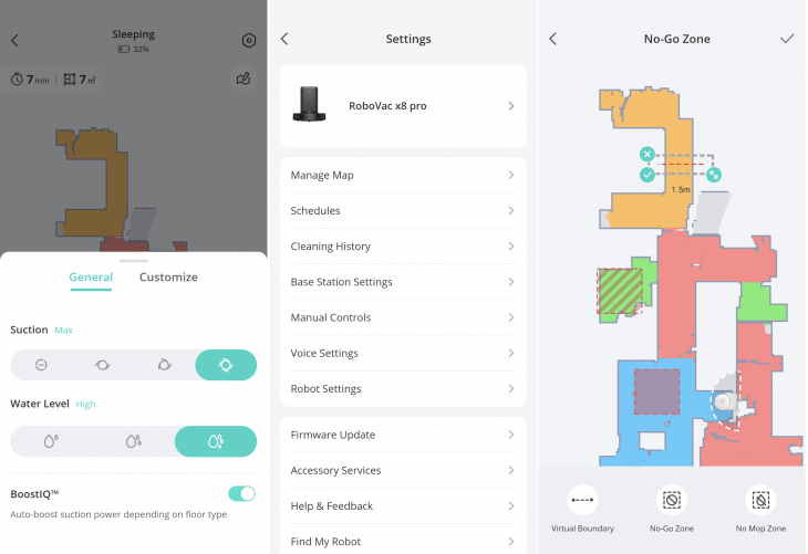 eufy Clean X8 Pro: Functions eufy Clean X8 Pro: Functions